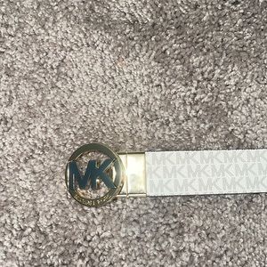 Michael kors logo gold  belt brown nwt reversible with different buckle